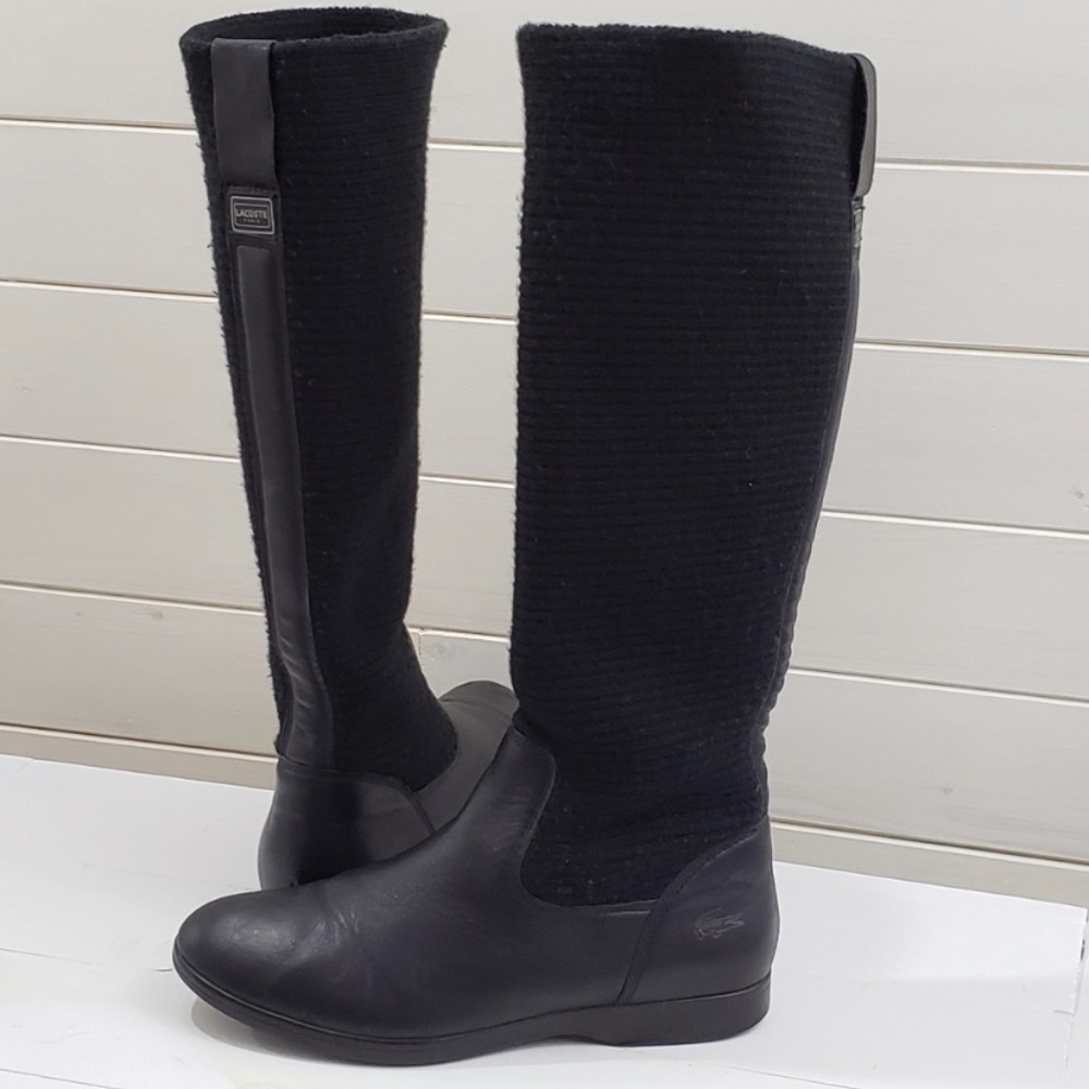 Lacoste versatile leather/knit boot